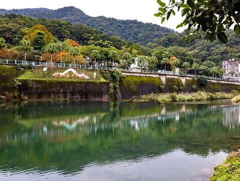 坪林有翠綠的山巒與溪中魚群相伴