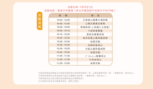 2023新北健康三寶山藥節推廣活動 節目表