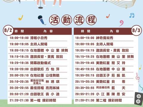 活动流程_图片取自新北市树林区公所FB