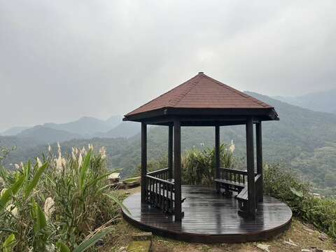 沿着坪林水柳脚步道登高，驻足於视野辽阔的观景凉亭，可将坪林绵延起伏的茶乡山景尽收眼底。