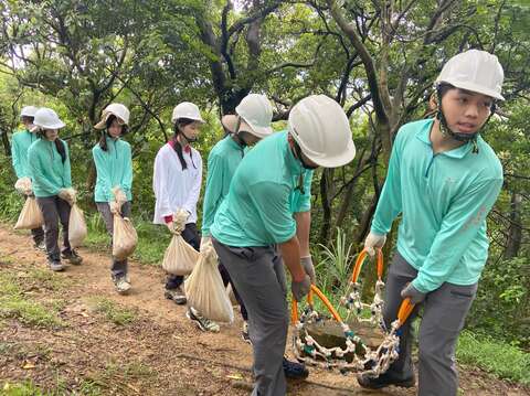 民众参与手作步道搬运石材实作情形(114年活动资料照)