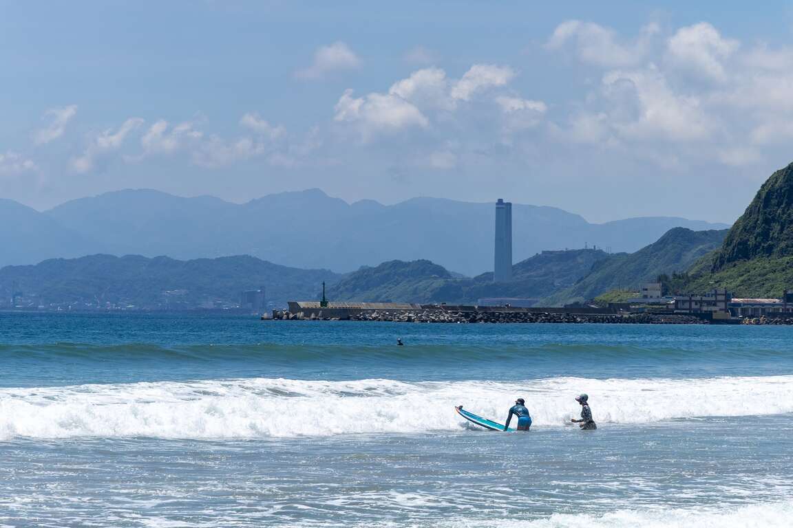 翡翠湾海水浴场眺望基隆