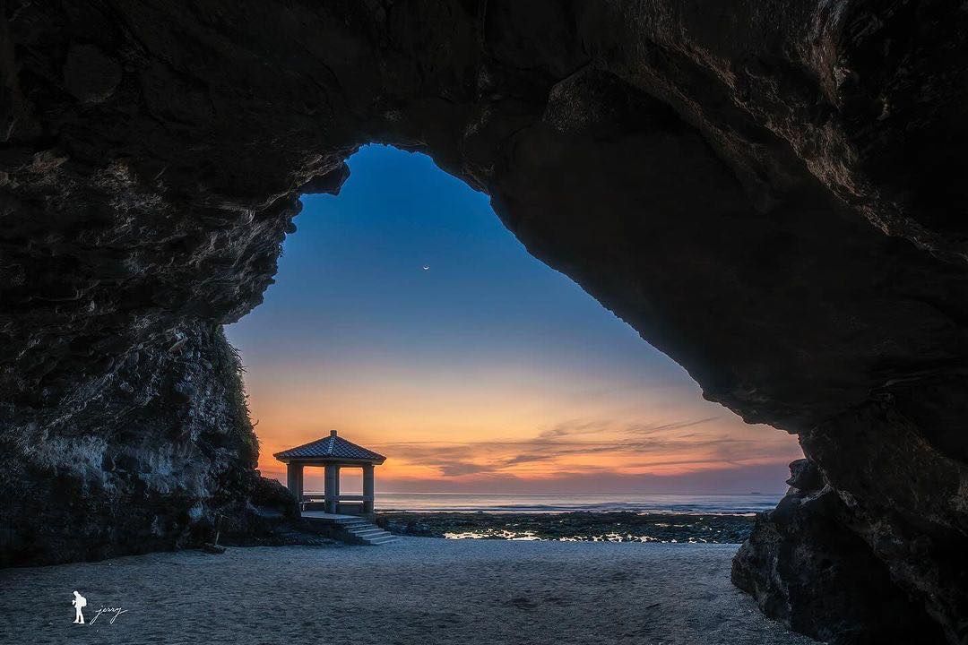 石門洞的暮色，太美～