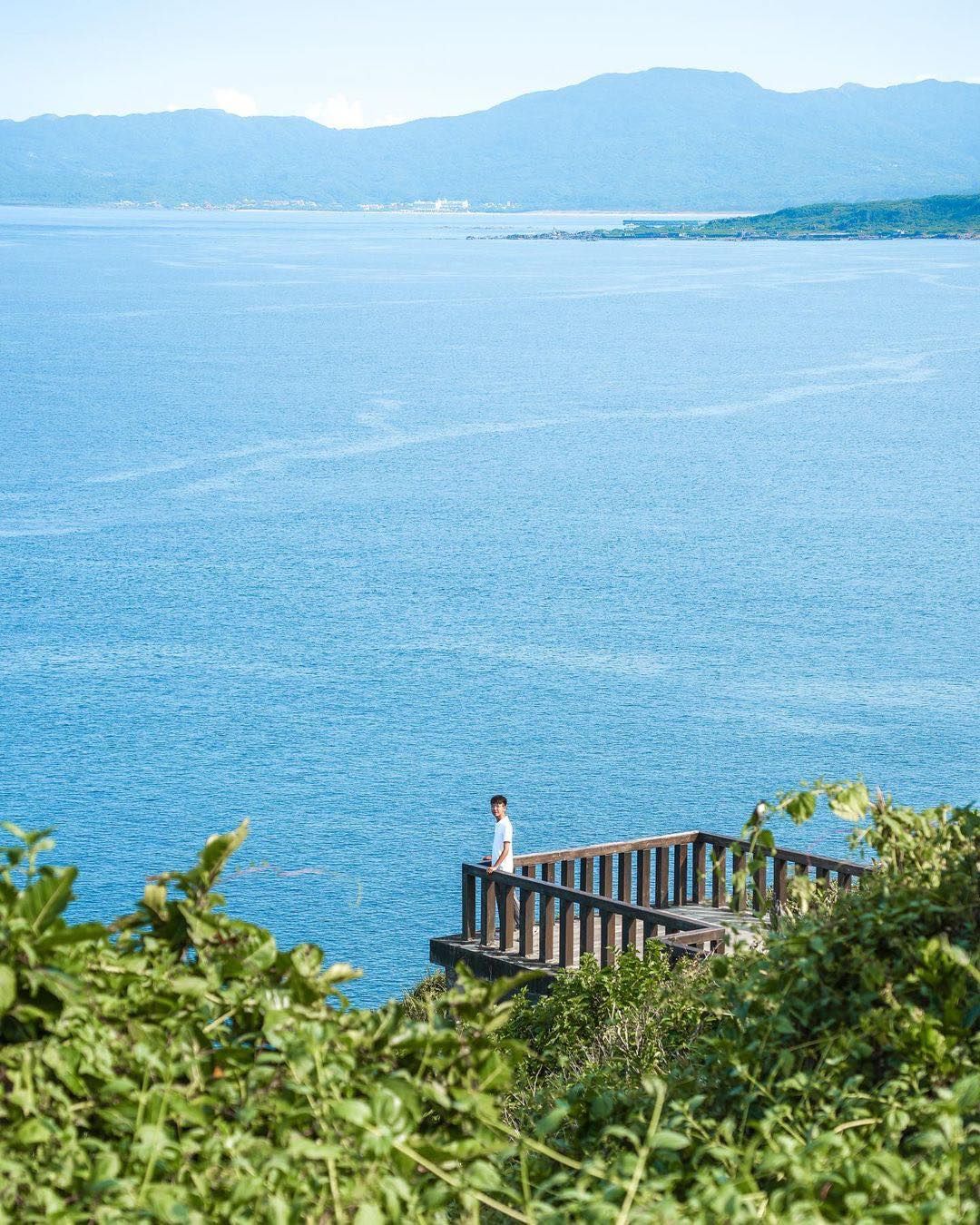 距離停車場走路不用幾分鐘就能被大海包圍！🩵🩵🩵