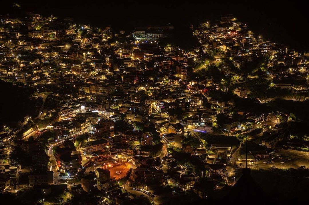Jiufen Old Street gets more distinctive at night.