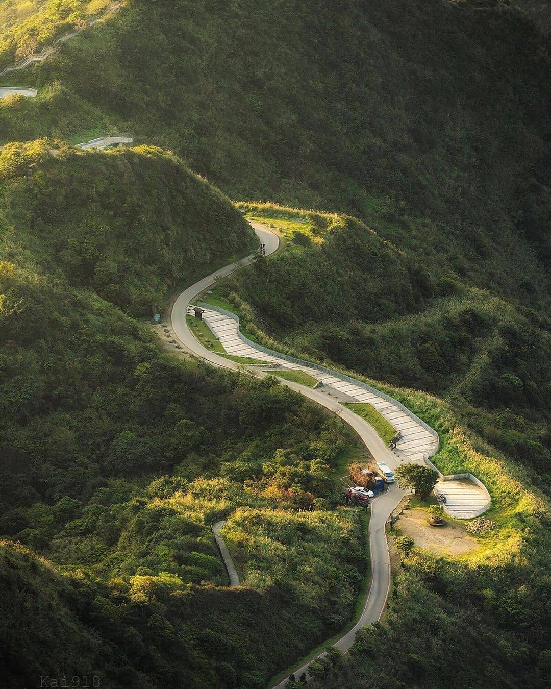 Endless mountain roads look natural but distinctive.