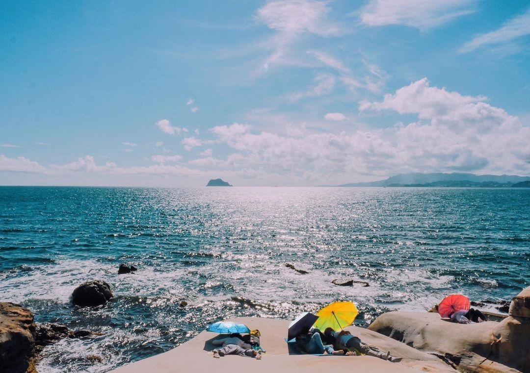 看到湛藍的海洋，心中任何煩惱都消除了！