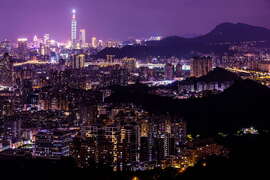 烘爐地遠眺雙北都會區夜景