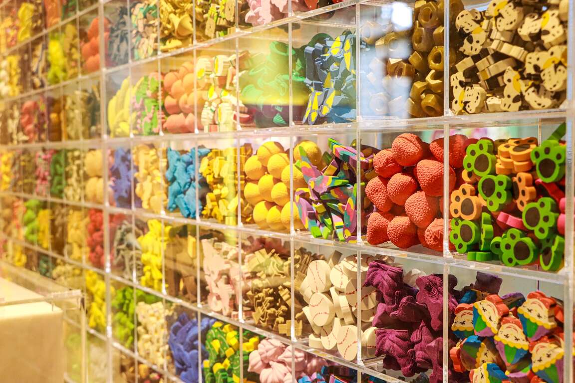 王子创意文具国内展示的多样橡皮擦