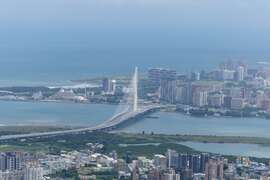 牛港棱登山步道：远眺淡江大桥