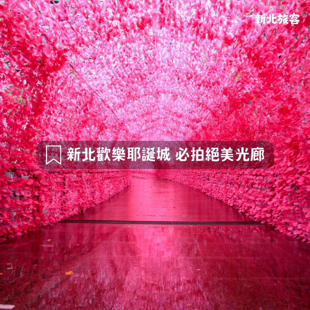 來新北歡樂耶誕城，必拍的就是光廊啦！！！