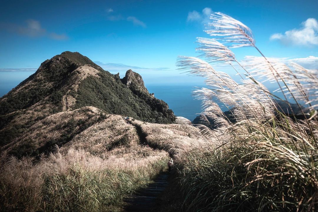 攻頂只須30-40分鐘，部分路段需攀爬抓著繩子行走，非常考驗膽量，是著名的黃金稜線路段！