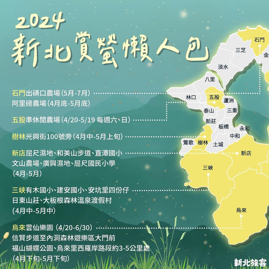 2024新北賞螢地圖來了！