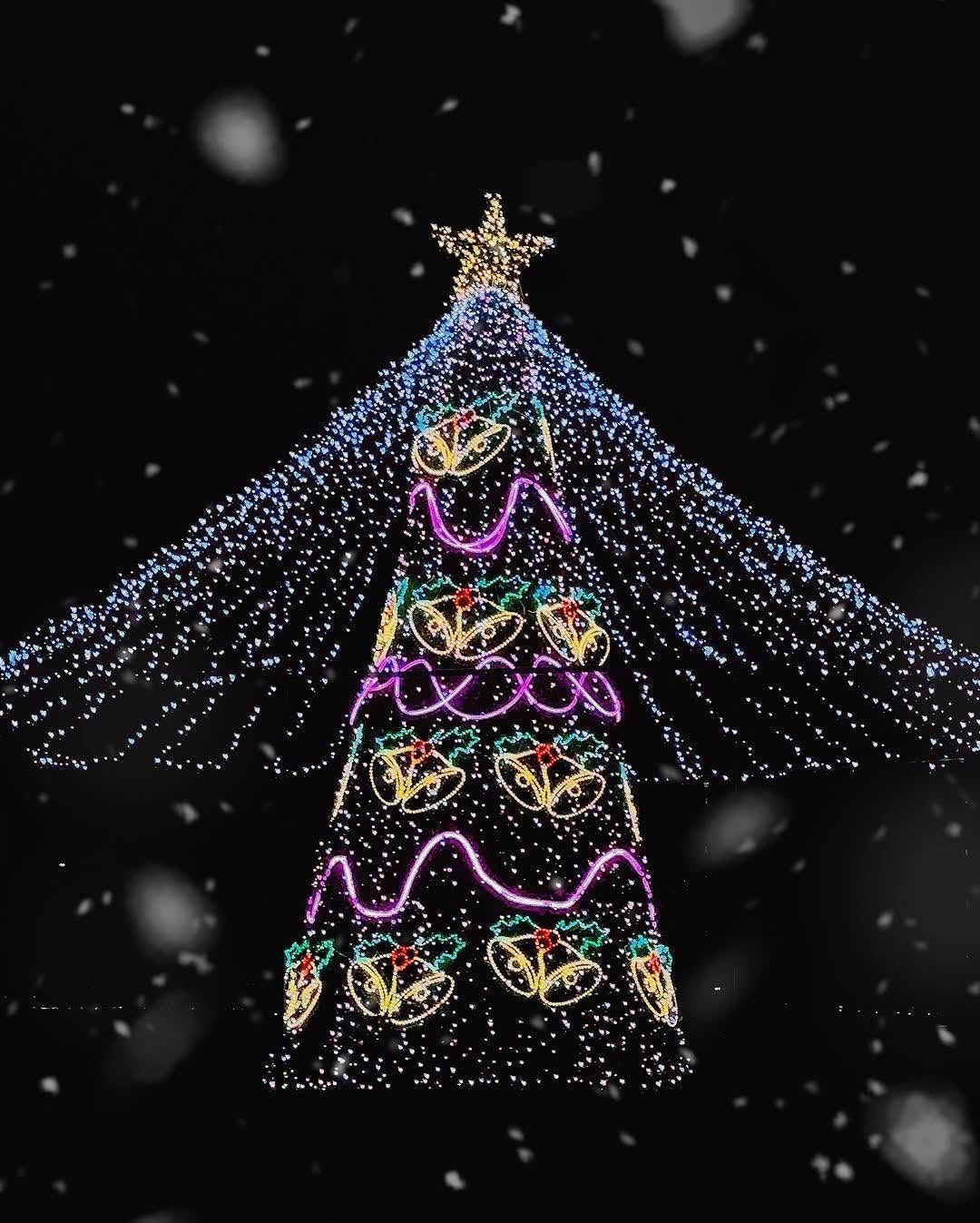 🎄淡水老街廣場的聖誕燈飾美翻啦！🎅🏻✨